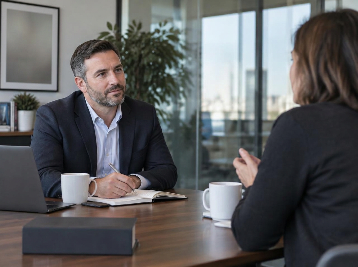 Coaching conversation over coffee